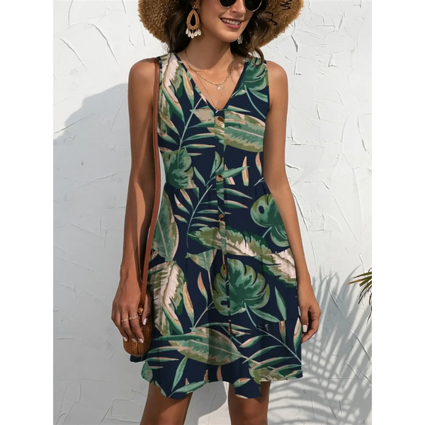 Tropical Print Summer Romper - Beach Babes Beachwear - Fort Lauderdale