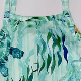 Babe Beachwear turquoise turtle beach dress mini dress with seaweed and turtle print design