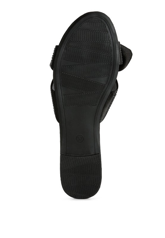 Black sole of Rag Company sandals with textured grip for enhanced traction and durability