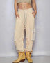 Trendsi beige Cargo Pants with drawstring waist and side pockets styled with tan boots