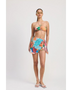 Emory Park colorful chic vacation sarong skirt with tropical print tied at the waist