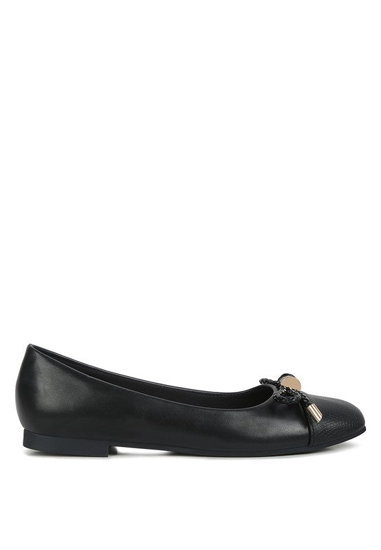 Rag Company black ballet flats featuring dressy flats with bow for summer and textured toe cap