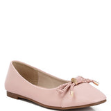 Rag Company pink ballet flats dressy flats with bow for summer with braided detail and pointed toe