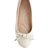 Rag Company cream ballet flats featuring a bow detail, perfect dressy flats with bow for summer