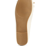 Sole view of Rag Company ballet flats featuring dressy flats with bow for summer in beige