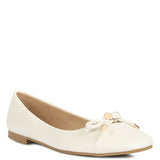 Rag Company white ballet flats dressy flats with bow for summer featuring a low heel and decorative bow