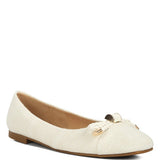 Rag Company ballet flats dressy flats with bow for summer in textured cream fabric