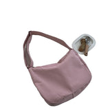 Large Nylon Messenger Bag in soft pink from Babe Beachwear with adjustable shoulder strap