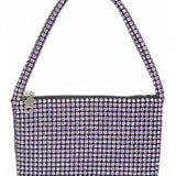 Babe Beachwaer Sparkle Soft Shoulder bag small with purple crystal embellishments and zipper closure
