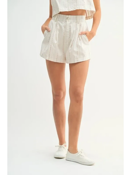 White Beach Summer Crop top Short set featuring high-waisted shorts with pockets by Trendsi