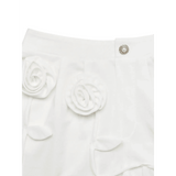 Classy White Floral High-waist Shorts - Beach Babes Beachwear - Fort Lauderdale