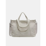 Babe Beachwear lightweight Ladies duffle bag in beige with dual handles and adjustable shoulder strap