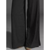 Babe Beachwear wide leg pocketed pants mid rise in black with relaxed comfortable fit