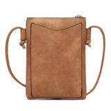 MKF Collection by Mia K brown women's crossbody beach bag with front pocket and adjustable strap