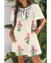 Trendsi women's flutter sleeve vacation dress with floral print and puff sleeves midi dress