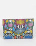 Colorful women's snake print handbag with multicolor pattern and flap closure by Babe Beachwear