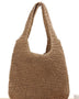 Babe Beachwaer woven boho summer bag in natural straw with wide handles and spacious design