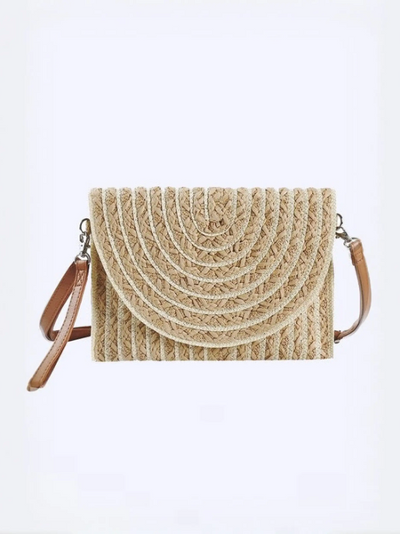 Babe Beachwear woven straw bag with leather strap perfect for resort wear accessories for women