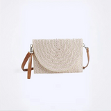Babe Beachwear beige woven bag with brown strap stylish resort wear accessories for women